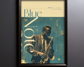 Blue Note Jazz Festival Art Print: Musician Wall Decor - Etsy