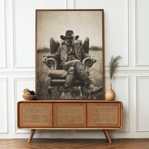 Texas Outlaw Vintage Art Print, Wild West Cowboy Poster - Etsy