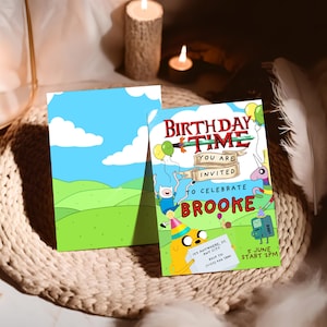 Adventure Time Birthday Party Invitation | Instant Download | Editable Template | Canva Compatible