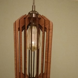 wooden hanging lamp made of beech