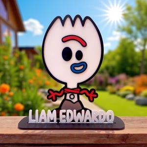Baby Forky - Wood Centerpieces - Wooden Name - Celebration - Décor - Boy - Birthday -100% Hand Painted Not Printed - Toy Story