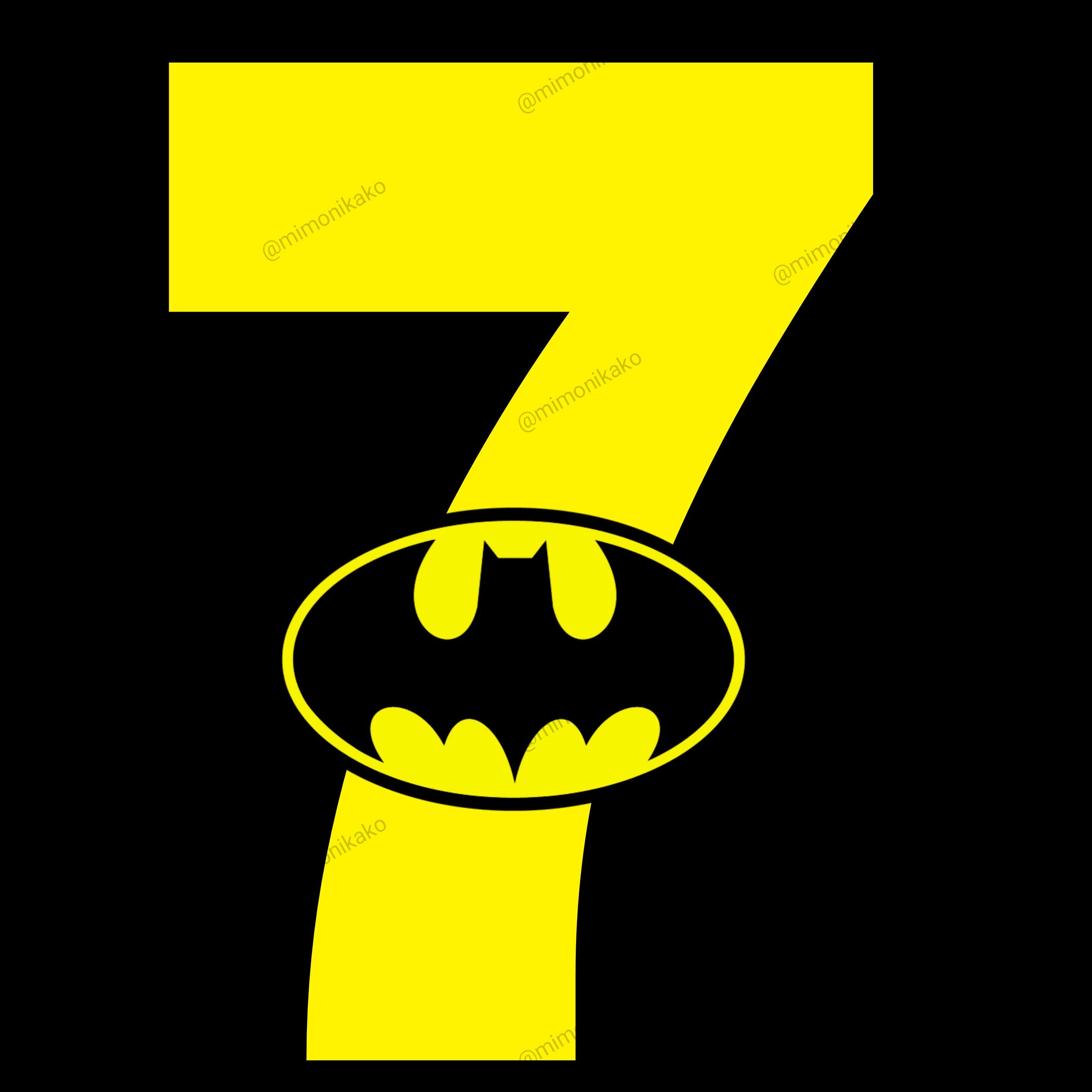 Printable Batman Numbers 1-9 | Downloadable PDF and PNG | Children's ...