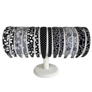 Black, White & Gray Headbands: Comfort Braided Hair Accessories