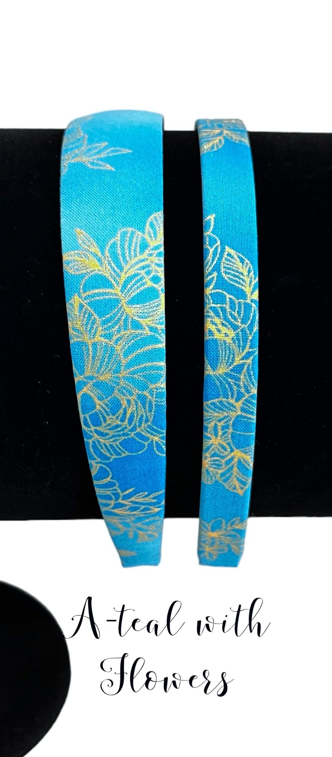Headbands for Women Covered in Blues, Yellow Sunflowers, and  display picture 3