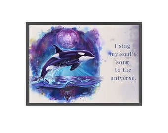 Je chante la chanson de mon âme à l'univers. | Impression d'art Manifestation inspirante et stimulante | Art mural affirmation | Énergie positive