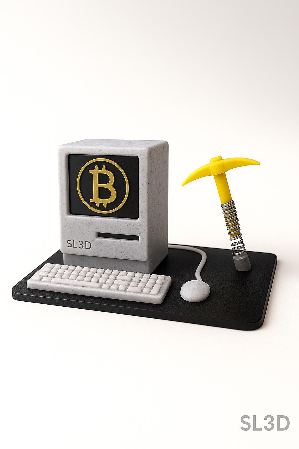 Retro Computer Fidget Toy: Bitcoin Miner Desk Decor (3D Print) - Etsy