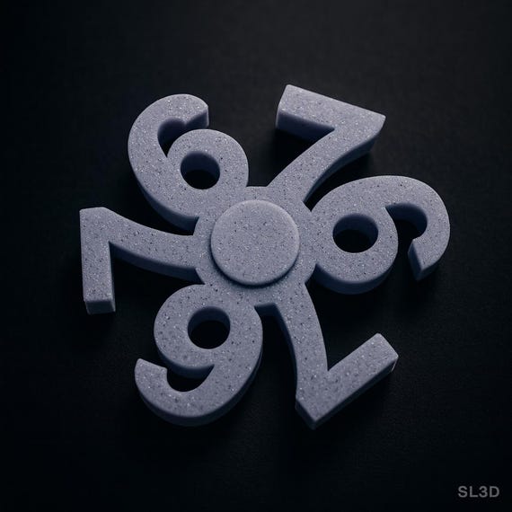 67 Meme Fidget Spinner | Six Seven Toy | 3D Print | Gifts for Kids
