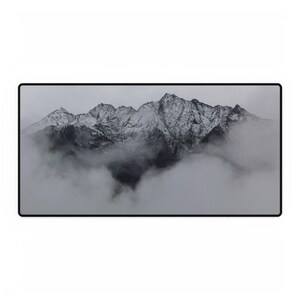 Mountain Desk Mat - Minimalist Modern Aesthetic Work Mat, Office Desk Accessories, Mouse Pad for Computer, Home Office Decor, Desk Organizer
