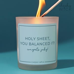 Funny Accountant Candle, Personalized CPA Gift Spreadsheet Math Candle for Data Analyst Admin Assistant Gift for Accounting Office Humor