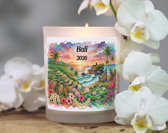 Bali Travel Candle, Bali Souvenir Favor Gift, Bali Trip Reveal, Bali Vacation, Bali Travel Gift, Bali Gift, Bali Decor, Bali Indonesia
