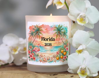 Florida Gift Candle, Florida Souvenir Favor Gift, Florida Keepsake, Florida New House, Sunshine State Gift, I Love Florida, Travel Candle
