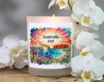 Australia Travel Candle, Australia Souvenir Favor Gift, Australia Trip, Australia Vacation, Friend Moving to Australia Gift, Australian Gift