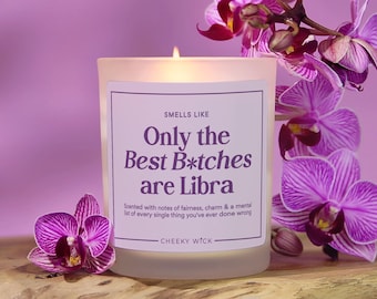 Funny Libra Birthday Candle Gift, Libra Zodiac Candle Libra Birthday Gift, September October Birthday Gift for Libra Zodiac Candle Her