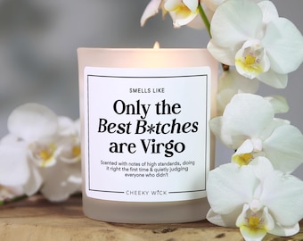 Funny Virgo Birthday Candle Gift, Virgo Zodiac Candle Virgo Birthday Gift, August September Birthday Gift for Virgo Zodiac Candle Her