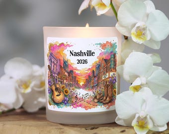 Nashville Candle, Custom Nashville Souvenir Favor Gift, Nashville Bach Favors, Western Bachelorette, Nashville Girls Trip, Nashville Wedding