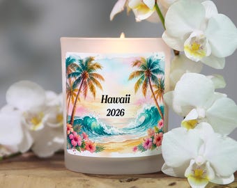 Hawaii Candle, Hawaii Vacation Gift, Hawaii Gift, Hawaii Keepsake, Hawaii Souvenir, Destination Reveal, Hawaiian Wedding, Hawaii Inspired