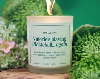 Custom Pickleball Candle Gift for Pickleball Player, Funny Pickleball Gift, Cute Pickleball Gift Idea, Pickleball Lover, Pickleball Mom Gift