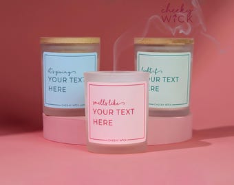 Custom Candle Personalized Candle Custom Label Candle Custom Text Candle Funny Candle Smells Like Candle Private Label Candle Gift
