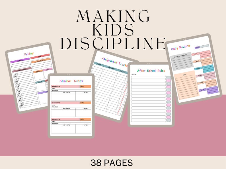 Printable Kids School Planner Template: Daily Journal, Checklist ...