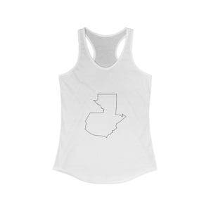 Guatemala Karte Racerback Tank Top, Damen Sommer Top, Reise Bekleidung, Geschenk für Sie, Urlaubs Outfit