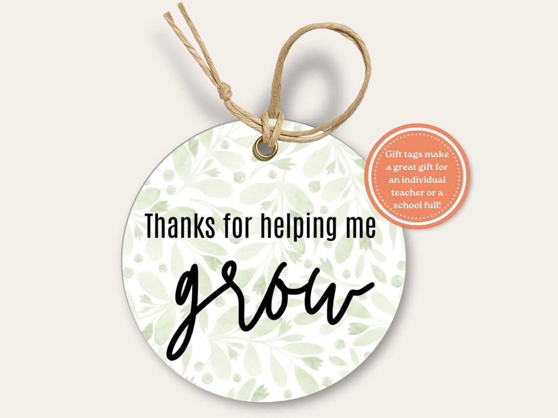 Teacher Appreciation Day Gift Idea, Teacher Plant Gift Tag, Daycare