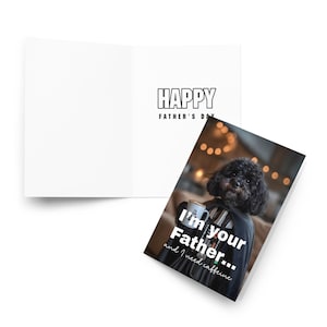 Darth Vader Schwarz Goldendoodle glücklicher Vatertag | Grußkarte