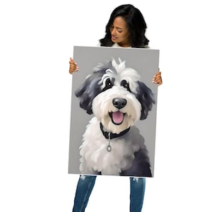 Sheepadoodle Poster, wall art, wall print, art print, sheepadoodle mom, gift for doodle lover