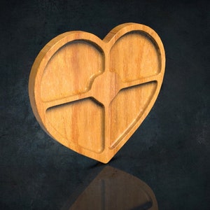 HEART TRAY - CNC Router Files for Wood: dxf, dwg, eps, stl, svg, Laser Cutter, Engraver
