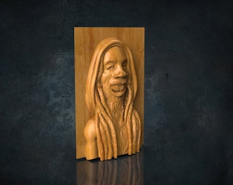 Bob Marley - Cnc Router Files for Wood: dxf, dwg, eps, stl, svg, Laser Cutter, Engraver