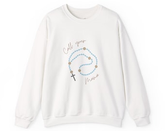 Sweat-shirt ras du cou Call Your Mama Rosary - Unisexe | Sweat catholique