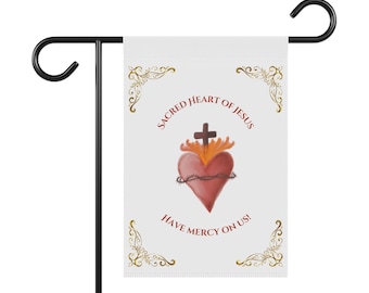 Sacred Heart Garden & House Flag