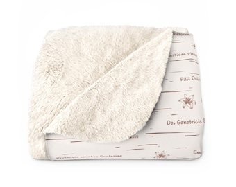 Litany of St. Joseph Sherpa Fleece Blanket