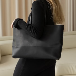 Schwarze Umhängetasche, Laptoptasche, Geschenk für Frauen, Reisetasche, Sommertasche, Einkaufstasche, Geschenk für Frau