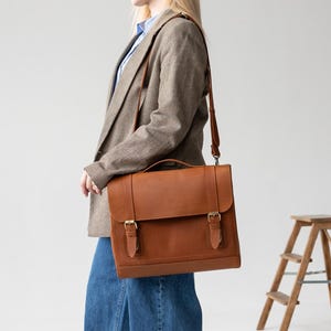 Bolso tipo cartera para mujer, maletín de cuero, bolso de trabajo para oficina, bolso bandolera, bolso bandolera grande personalizado, regalo para ella, bolso para libros