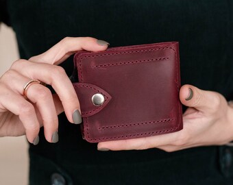 Billetera de cuero con clip para billetes, tarjetero pequeño, clip para billetes personalizado, regalo de aniversario, billetera para billetes, regalo para el día del padre