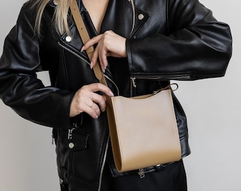 Minimalist cell phone bag, small leather bag, phone sling bag, phone pouch bag, mini crossbody bag, personalized gift, phone holder