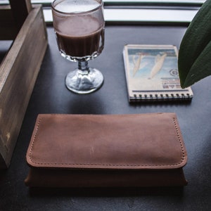 Portafoglio minimalista in pelle per uomo, portafoglio personalizzato, accessori in pelle, regalo per papà, portafoglio fatto a mano, regalo di San Valentino per lui