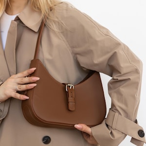 Leather shoulder bag for women, leather purse, womens handbag, minimalist bag, gift for her, personalized bag, everyday bag