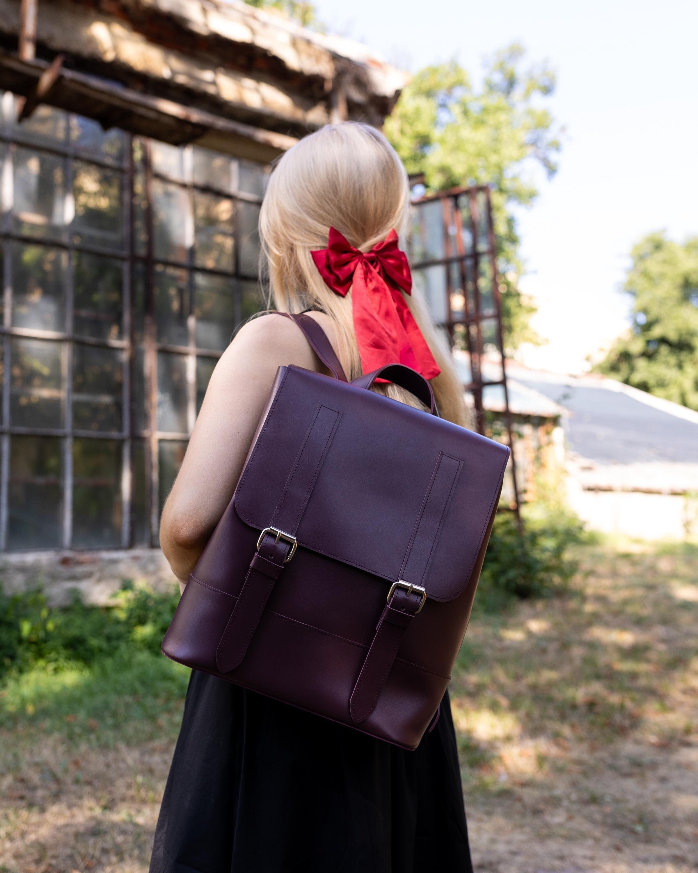 burgandy leather rectangular backpack Old Trend Genuine Purse for Women Convertible Shoulder Bag Fashion Casual Backpack Ladies Leather ShoulderbagBurgundy: Clothing, Shoes & Jewelry over flap amplify the street Elegant 11" Leather Business Laptop