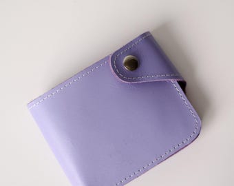 Women leather wallet, compact bifold wallet, credit card wallet, small minimalist wallet, personalized wallet, gift for her, engraved wallet