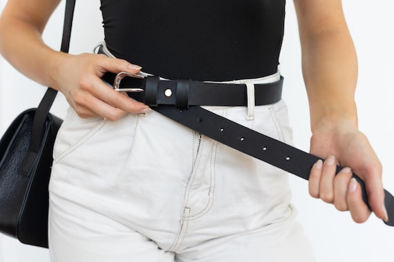 GRLFRND women’s Leather Belt in Black GRLFRND | Accessories | Grlfrnd Womens Junie Leather Fringe  main image 3