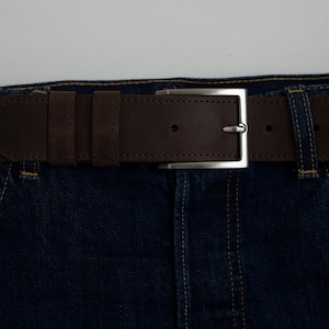 Custom brown leather belt, personalized belt, handmade belt, gift for boyfriend, mens leather belt, designer belt, casual belt