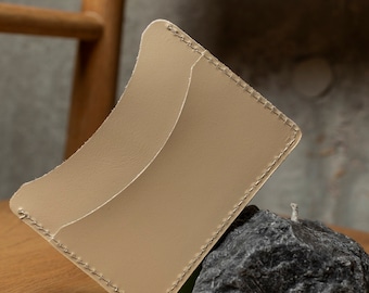 Minimalist leather card holder, business card wallet, women card case, slim card holder, anniversary gifts, gift for sister