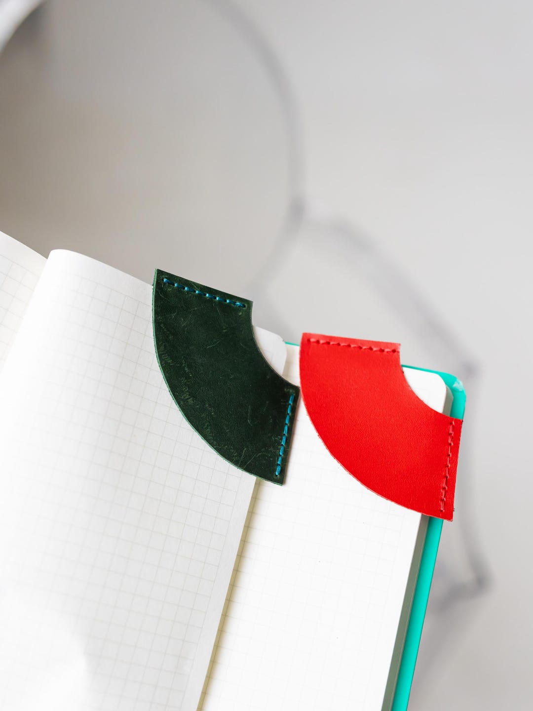 Leather Corner Reading Bookmark, Personalized Slim Bookmark, Book ...