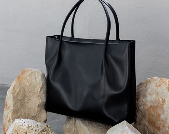 Grand sac shopping en cuir, sac pour ordinateur portable pour femme, sac de voyage, cadeau fête des mères, cartable en cuir, cadeau pour petite amie