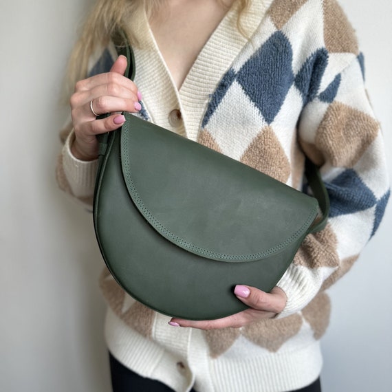 Leather Crossbody Bag for Women Real Leather Shoulder Bag Moon Bag Crescent Bag Graduation Gift Half Moon Bag Etsy