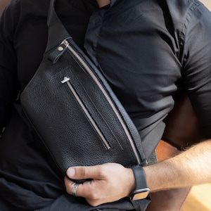 Leder Gürteltasche für Männer, Gürteltasche, Crossbody bag, Geschenke für Freund, Hüfttasche, Geschenk für Ihn