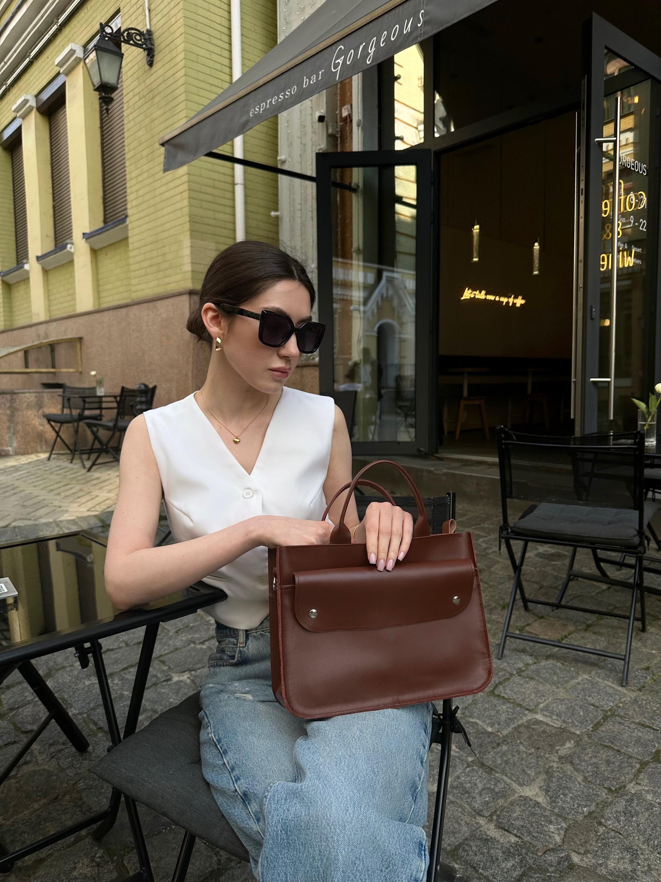 Womens leather briefcase, everyday bag, messenger bag, satchel bag, leather purse, shoulder bag, office bag, leather handbag