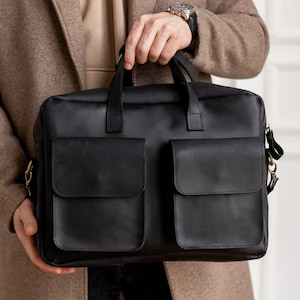 Porte-documents en cuir pour homme, sac messager décontracté, cadeau pour mari, sacoche pour ordinateur portable messager faite main, cadeaux d'anniversaire