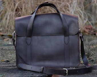 Sac messager marron, porte-documents en cuir pour homme, sacoche en cuir, sac à bandoulière, cadeau pour mari, cadeaux d'anniversaire, sac à bandoulière pour homme